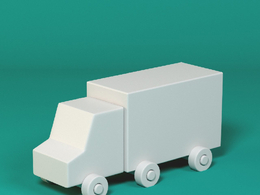 低面卡通货车图标模型Furniture Truck