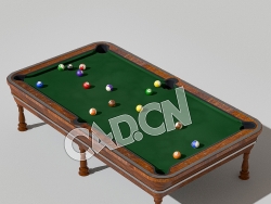 台球桌C4D模型 Pool-Table