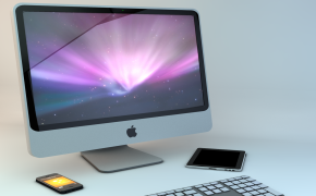 苹果电脑设备C4D模型 Apple iMac, iPad, keyboard / iPhone 3d model
