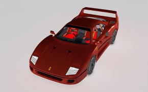 法拉利跑车C4D模型 Ferrari Coupe