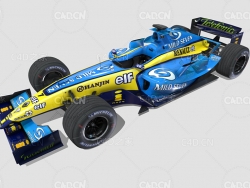 C4D雷诺F1赛carrenault-f1-2004