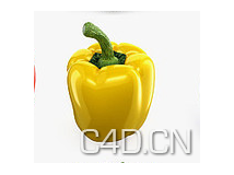 C4D蔬菜模型-青椒3D模型 Pepper