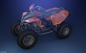 高精度模型——沙滩车（四轮摩托）C4D模型