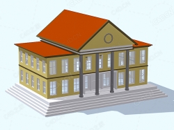 低面多边形市政厅 Town Hall