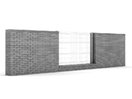 瓷砖铁网围挡C4D模型 FENCES 3D MODEL
