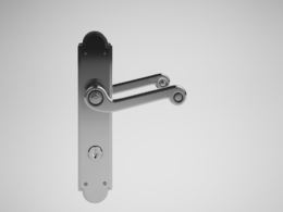 欧式一体式门把手C4D模型下载 Door model