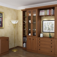 C4D室内模型：书房模型 （C4D FOR VRAY渲染）The study of 3D model