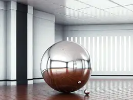C4D实用工程第235季：室内反射球创意C4D工程文件 c4d project