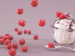C4D Octane Render奶油冰淇淋渲染作品 Ice Cream Octane Render