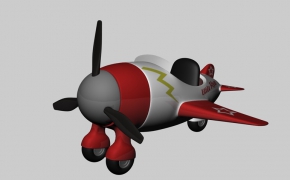 玩具飞机C4D模型 Toy Airplane for Cinema 4D