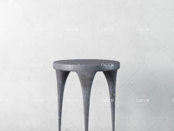 三腿简约凳子C4D模型 chair 3d model