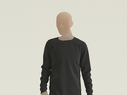 穿黑袍站立的男性模特模型 Grizol