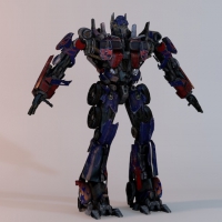 变形金刚-擎天柱C4D模型 OPTIMUS PRIME 3D MODEL