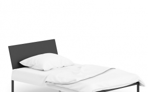 黑色单人床C4D模型 3D BLACK SINGLE BED