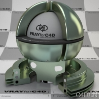 vray for c4d材质：Anodized Titanium Green_NG