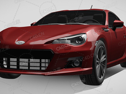 斯巴鲁brz家用汽车轿车2012款C4D汽车模型下载