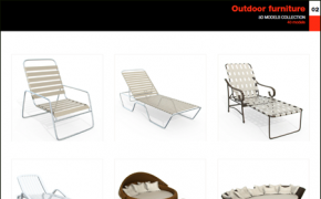 户外家具模型-休闲桌椅 10ravens: 3D Models collection 014 Outdoor furniture 02