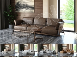 20个C4D不错客厅现代沙发椅子3D模型 Evermotion – Archmodels Vol 245