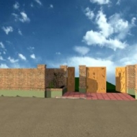 工厂门口3D模型 cerco