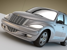 克莱斯勒巡洋舰C4D低面汽车模型 Chrysler PTCruiser