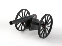 精美的军用大炮C4D模型免费下载Military Cannon