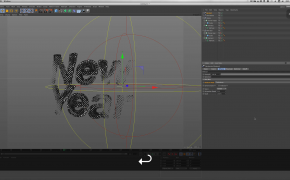 小泽C4D教程--3D粒子文字变形