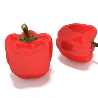 青椒 红辣椒C4D模型 paprika 003