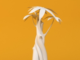 低面卡通发财树图标模型twister tree
