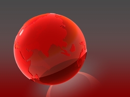 红色科技地球C4D模型 Red earth