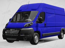 标致拳击手封闭车厢面包车货车2006-2014款C4D汽车模型下载
