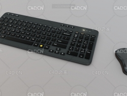C4D无线鼠标蓝牙滑鼠键盘模型 mouse_keyboard