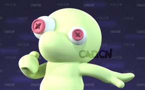 卡通玩偶C4D模型 Runmo (Little Runmo 3D Model)