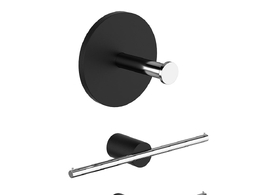 德科沃特黑石系列卷纸器卫生纸收纳架3D模型素材下载Black Stone Toilet Paper Holder