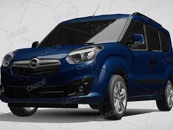 欧宝旅行车面包车货车2015款C4D汽车模型下载