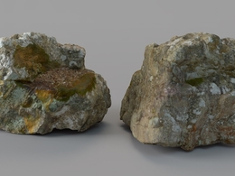 石头 石块 砂岩C4D模型 Rock Sandstone 3d model