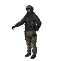 美国军人C4D模型 Delta