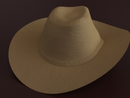 西部牛仔帽子C4D模型 Hat 3d model