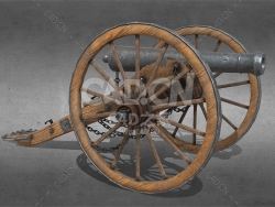 C4D古代战争大炮模型