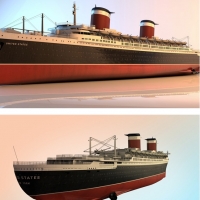 美国轮船/舰船3D模型 SS United States C4D