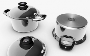 汤锅C4D模型 Pentola modello AMC