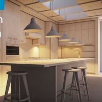 现代化的厨房3D模型 modern kitchen