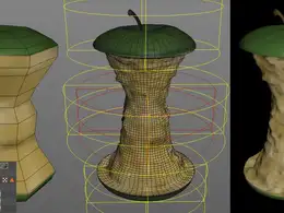 C4D吃完的苹果核工程文件 C4D EXPERIMENT 3