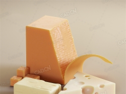C4D干酪奶酷奶油OCTANE材质Cheese
