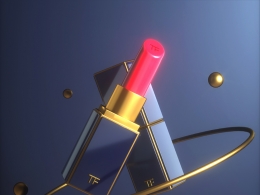 C4D口红产品渲染模型