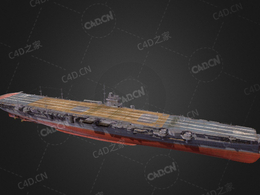 日本海军飞龙号航空母舰C4D模型下载Hiryu 3d model
