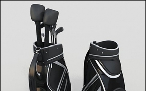 高尔夫球袋/高尔夫球设备3D模型（MAX）3D Golf Bag