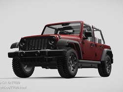 吉普JEEP牧马人无限威利斯惠勒-jk-2017款C4D汽车模型下载