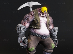 怪物魔兽矿工C4D模型Brainwashed Miner - 3D Model