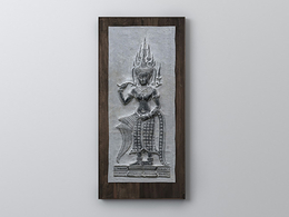 柬埔寨石佛艺术装饰画C4D模型 CAMBODIAN ART