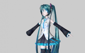 《銀獅式初音》绑定C4D/PMX模型